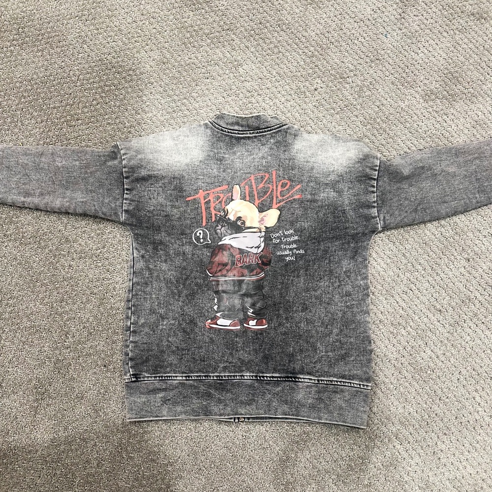 Stylish Kids Gray Denim Jacket